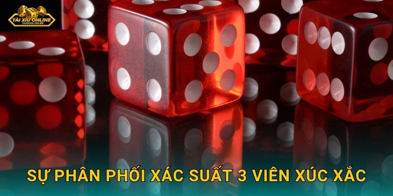 Sự phân phối xác suất 3 viên xúc xắc tại Tài xỉu online 26 Sự phân phối xác suất 3 viên xúc xắc tại Tài xỉu online
